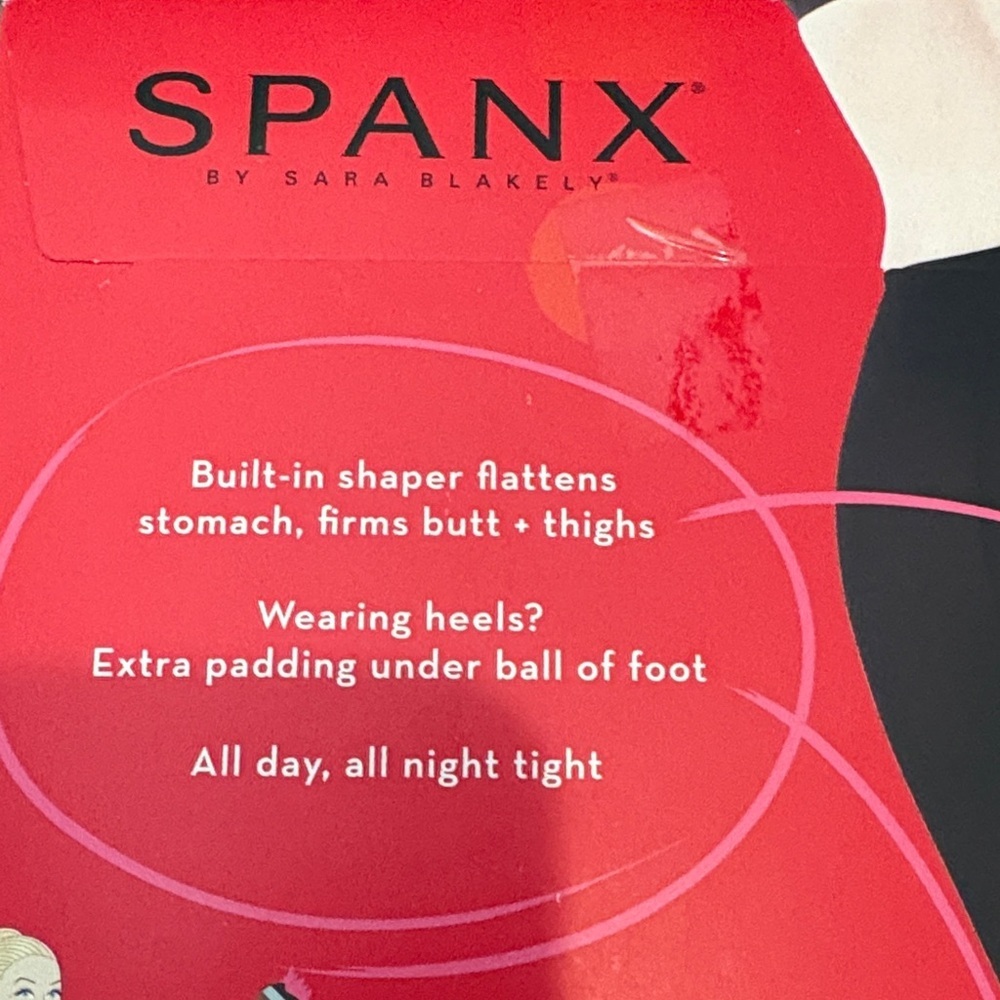 2 Pack SPANX Black Tights Opaque Size 7/ D/ Extra Large - Picture 4 of 5